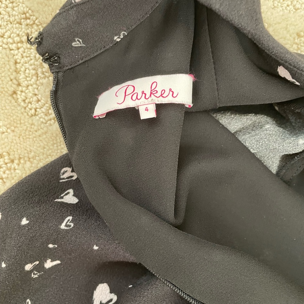 Parker Kaylin Heart Print Keyhole Dress Size 4 - Picture 8 of 8